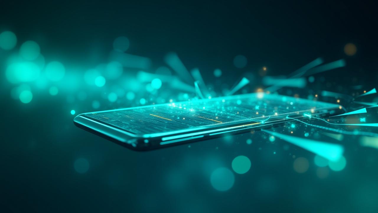 Abstract visualization of high-speed mobile application development workflow showing rapid iteration cycles